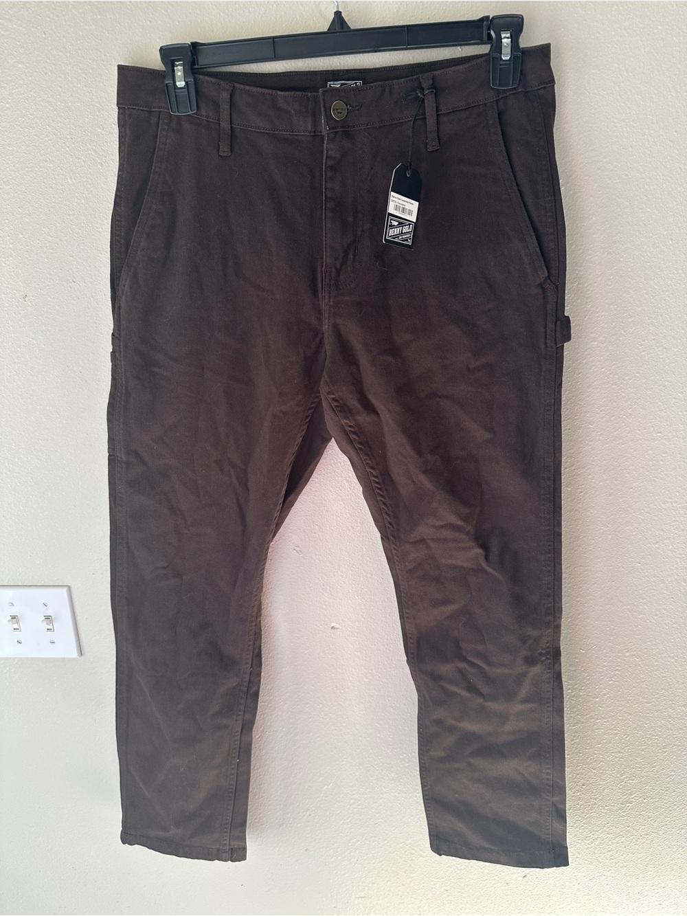 Men's Dark Brown Slim Chino Pants